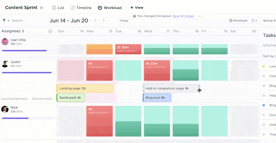 ClickUp resource planning