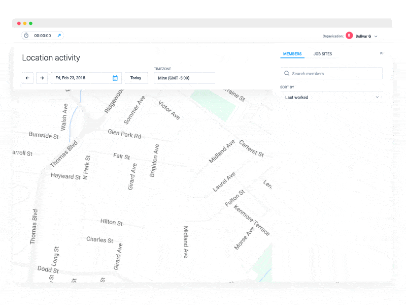 Hubstaff time tracking with GPS and Geofencing