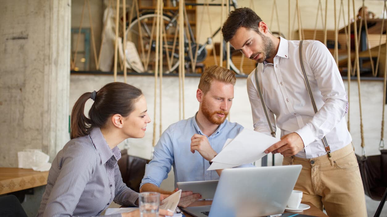 Group of professionals context switching to focus on a new project