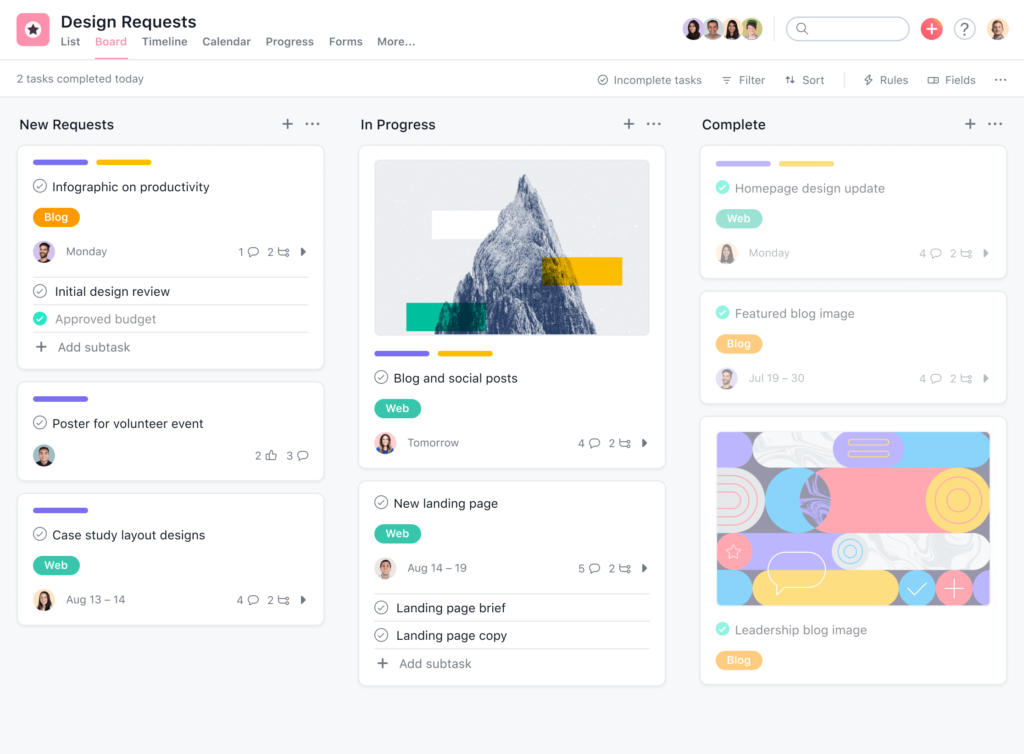 Asana project management