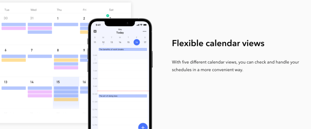 Flexible calendar views with Way of Life.