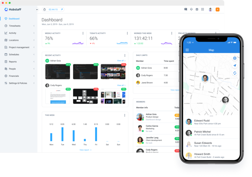 Hubstaff Desktop and Mobile App for Tracking Work Hours