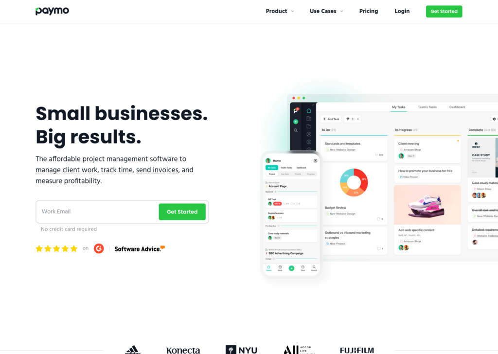 Paymo: Project Management, Time Tracking, and Invoicing for Small Businesses