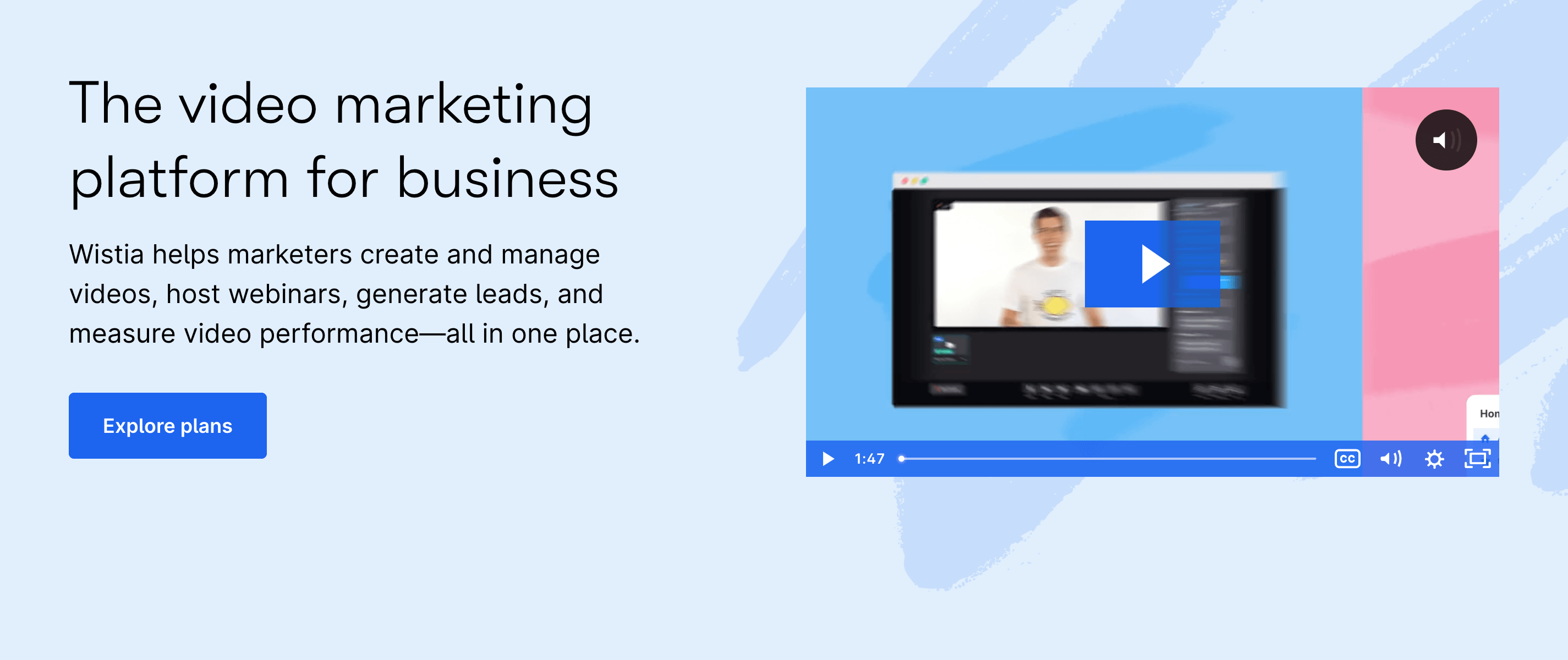 Wistia homepage